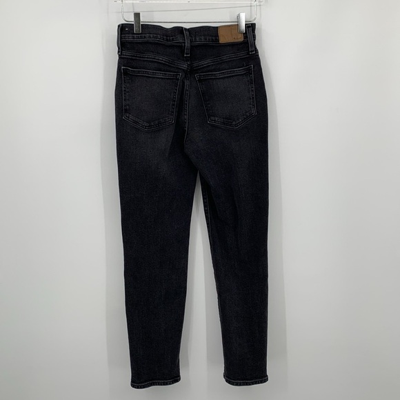 Madewell Perfect Vintage Jean high rise ankle tapered leg mom black denim 26 - Picture 3 of 5